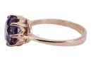 Винтаж стиль Кольцо Александрит Стерлинговое серебро с покрытием из розового золота vrc157rp